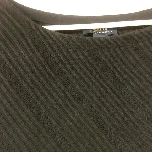 Anthropologie Maeve Asymmetrical Long Black Sweater Size Medium Thick Knit - Picture 7 of 8